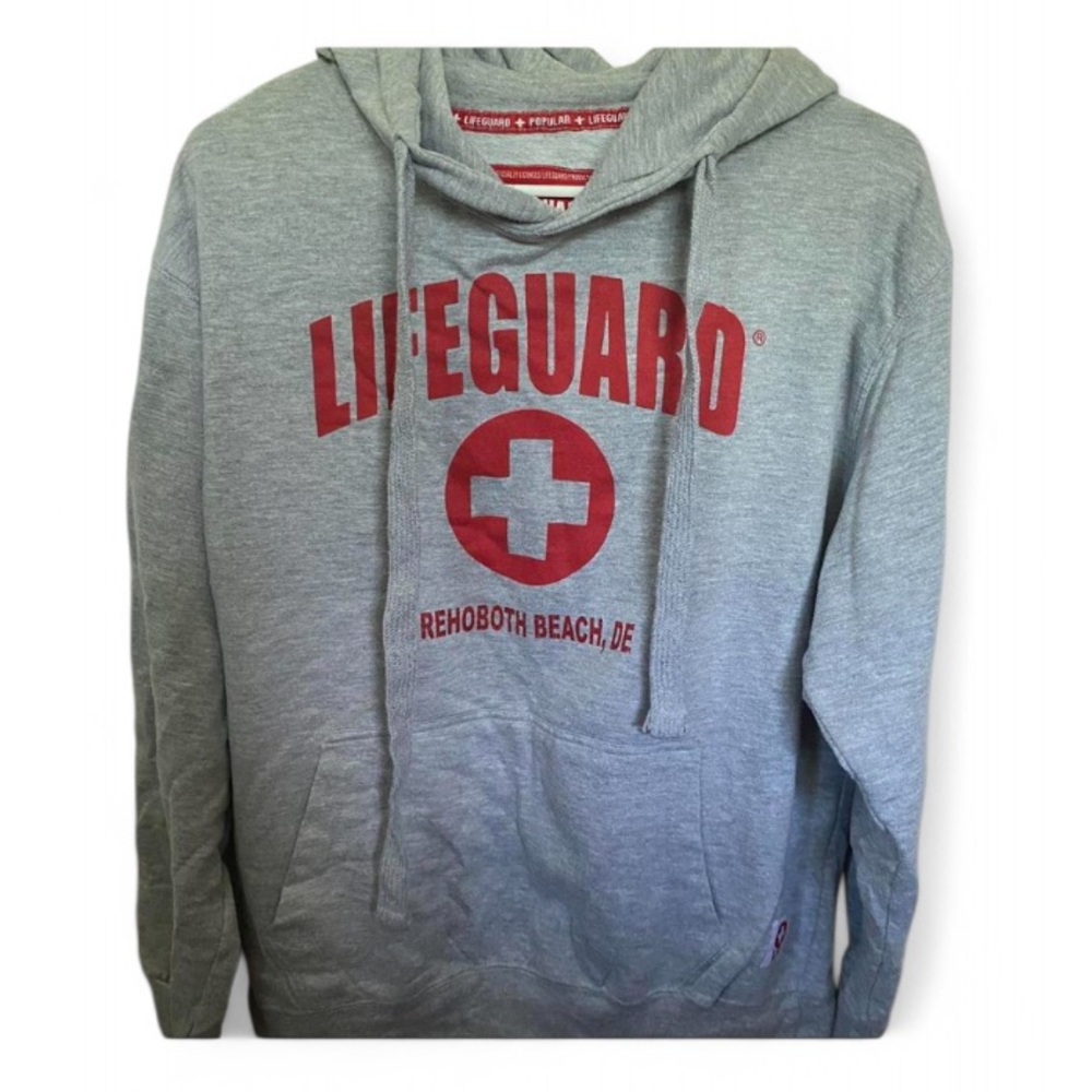 Women’s Rehoboth Beach Delaware Lifeguard Red & Gray Hoodie